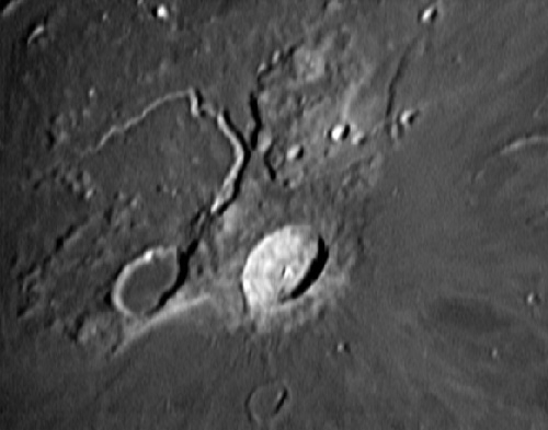 I crateri Aristarchus e Herodotus il 02/04/2004 - Somma di 300 frames Vesta Pro - C9 1/4 + barlow 2x