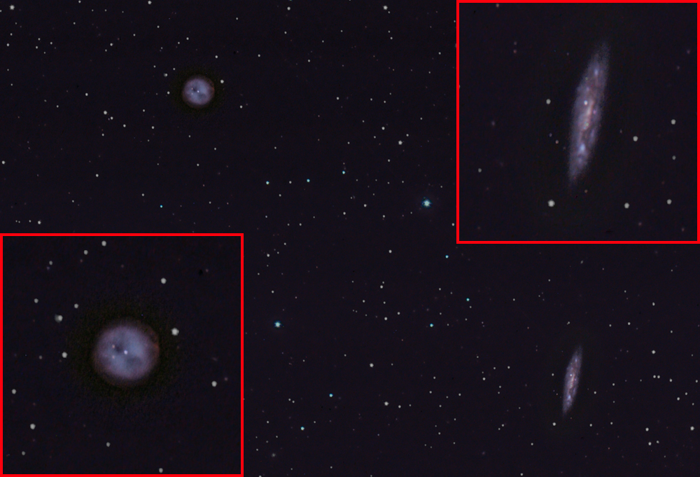 La Nebulosa Gufo e la Galassia M108 nell'Orsa Maggiore