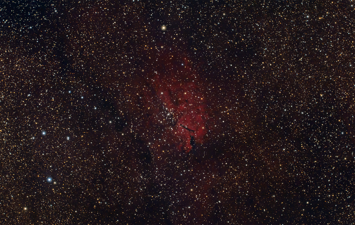 La nebulosa NGC 6820 nella Volpetta