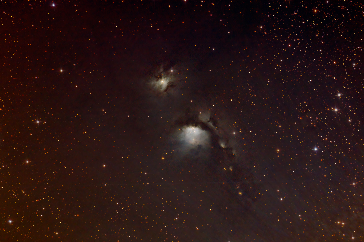 La Nebulosa M78 in Orione con altre zone nebulari prossime