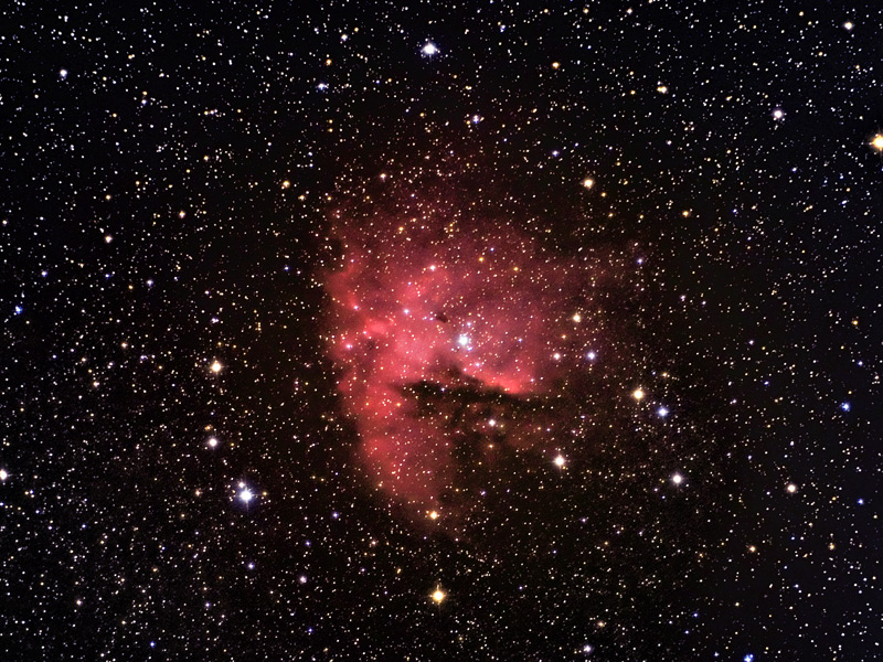 La nebulosa NGC 281 (PacMan) in Cassiopeia