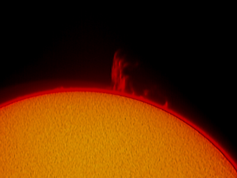 Protuberanze solari in H-Alfa Arcidosso 26/09/2009