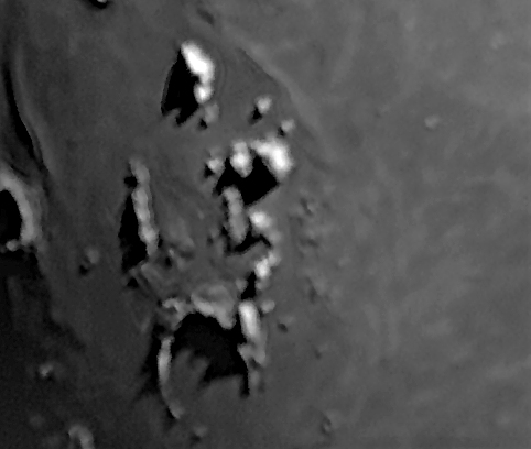 I monti Harbinger il 19/05/2005 - Somma di 300 frames su 1100 Vesta Pro - C9 1/4 + barlow Televue 3x