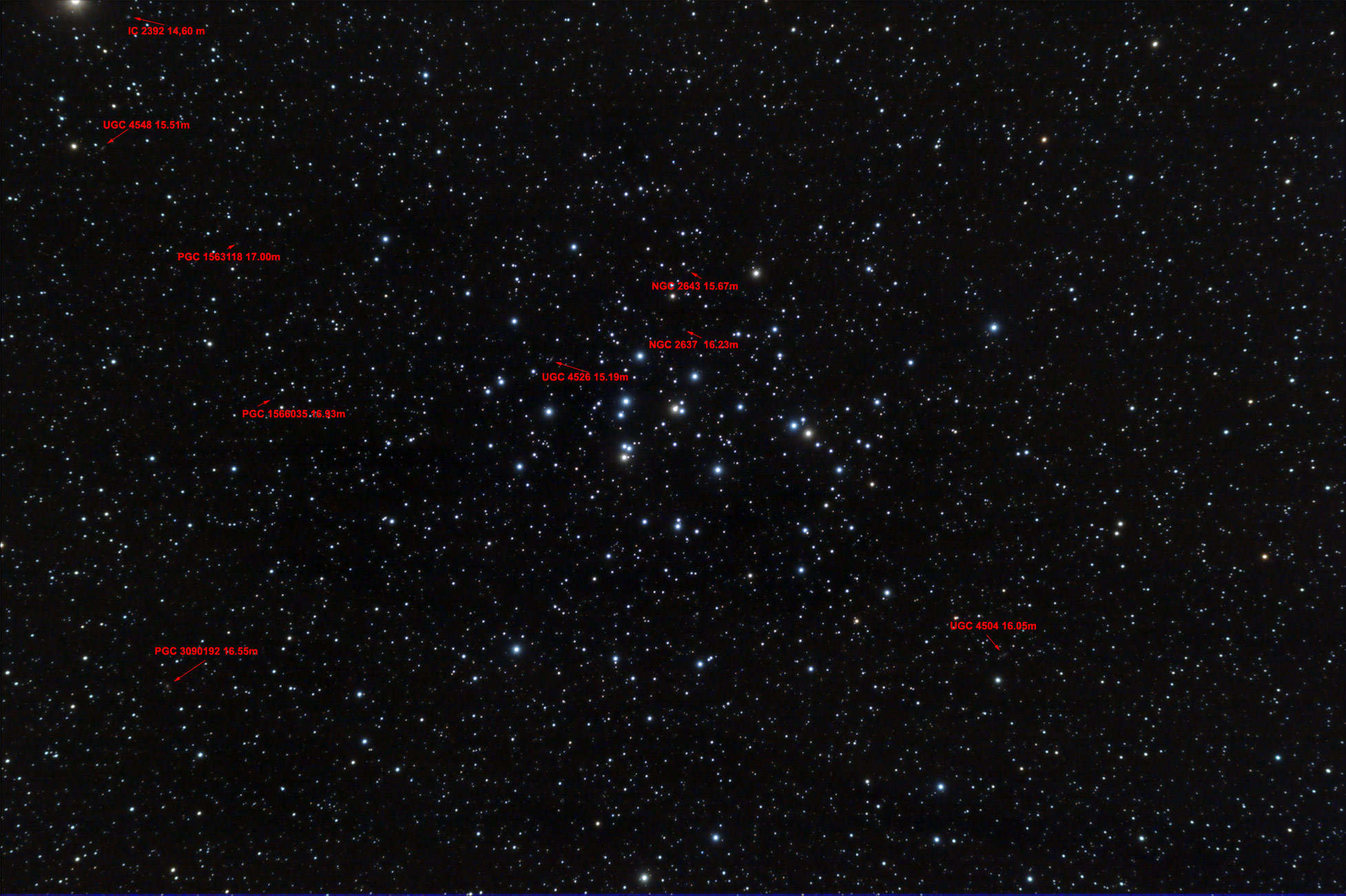 Galassie nei pressi dell'Ammasso M44