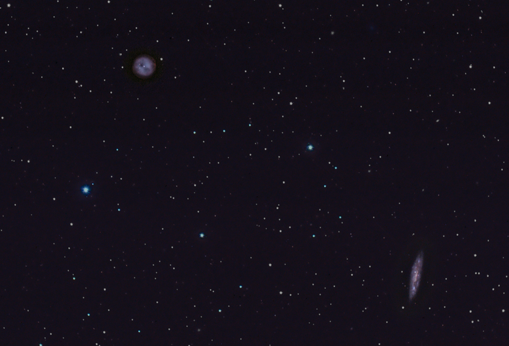 La Nebulosa Gufo e la Galassia M108 nell'Orsa Maggiore