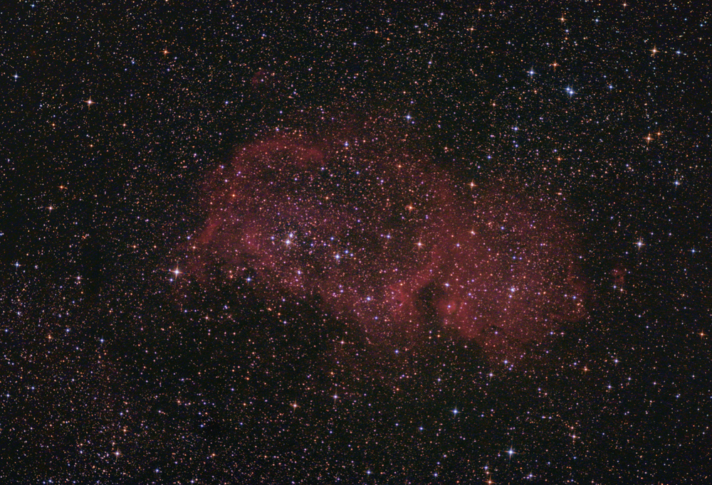 Il complesso nebulare associato all'ammasso IC 1848 in Cassiopeia
